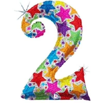 ホログラフィックレターバルーン40”「2」|誉PRINTING