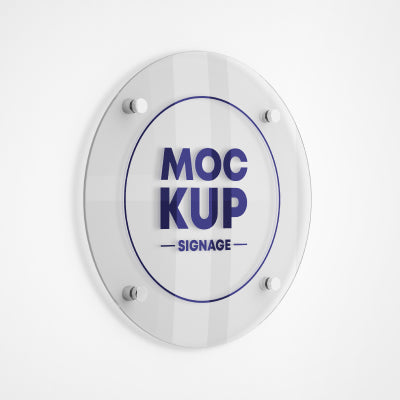 透明アクリル看板 円形|誉PRINTING