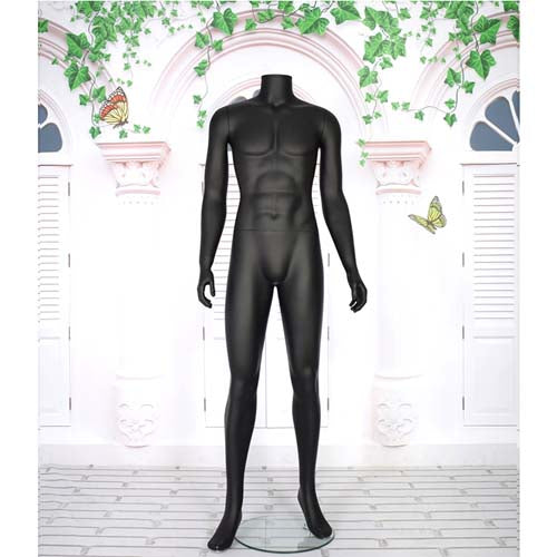 ヘッドレス 男性マネキン【マットブラック】03|誉PRINTING