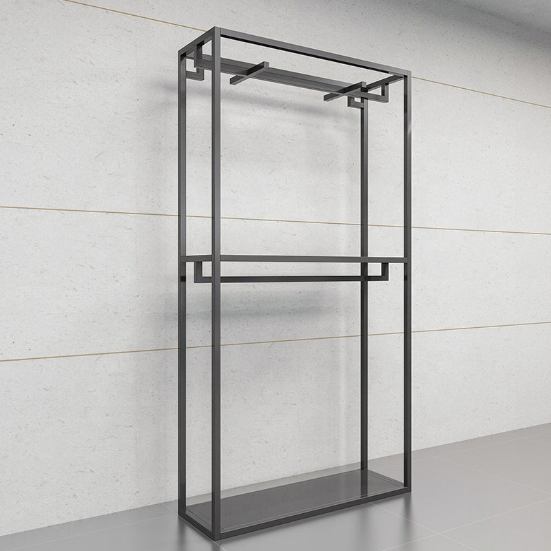 高級衣料品店衣料品店クロームメッキステンレス鋼光沢のあるゴールドブラック男性と女性の服のディスプレイスタンド|誉PRINTING