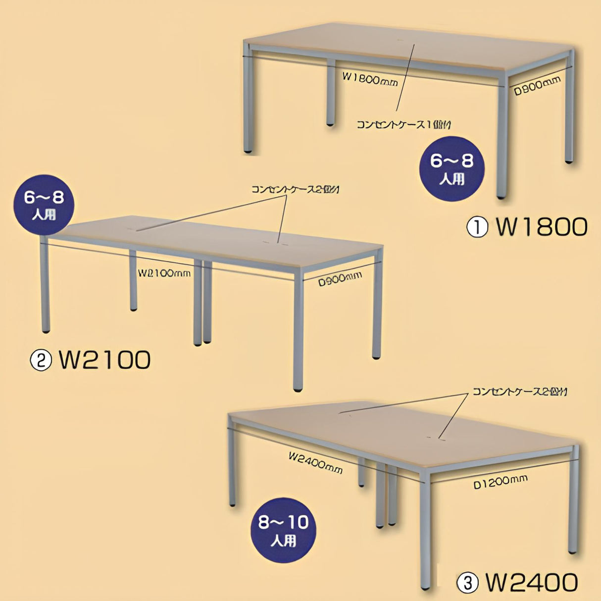 OAミーティングテーブル 木目|誉PRINTING