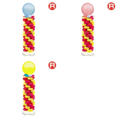 9"クラスタータワーキットR 2Mゴールドx2Mレッドx(Bパールライトブルー,Pパールピンク,Yパールイエロー,Rパールレッド,RHレッド)|誉PRINTING