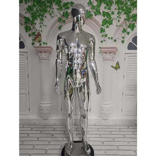 全身 男性マネキン【シルバー 】|誉PRINTING