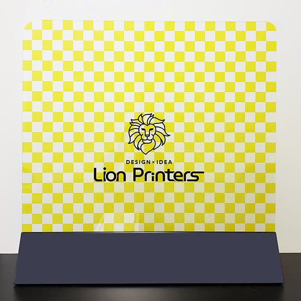 【コロナ対策】デザイナーズパーテーション 卓上 ブラックスタンド(WAGARA 格子)|誉PRINTING