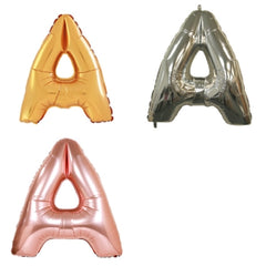 メタリック レターバルーン・アルファベットバルーン【A】(ゴールド,シルバー,ローズゴールド)(7