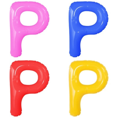 エアポップレターバルーン (ピンク,レッド,ブルー,イエロー,グリーン,オレンジ) 「P」|誉PRINTING