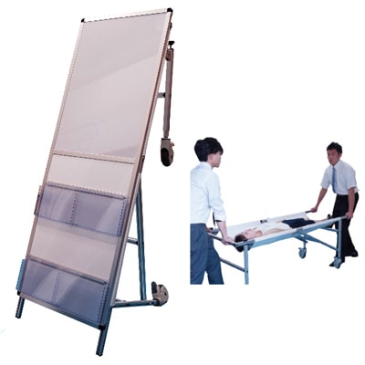 サポートサイン 非常搬送用ストレッチャータイプ ホワイトボード(パネル下部カタログケース付き)|誉PRINTING