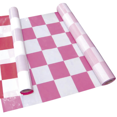 ビニール幕市松柄 ピンク/白-015004002|誉PRINTING