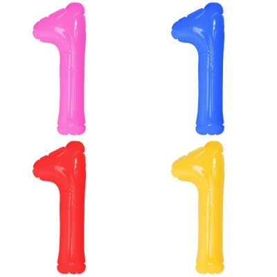 エアポップレターバルーン (ピンク,レッド,ブルー,イエロー,グリーン,オレンジ) 「1」|誉PRINTING