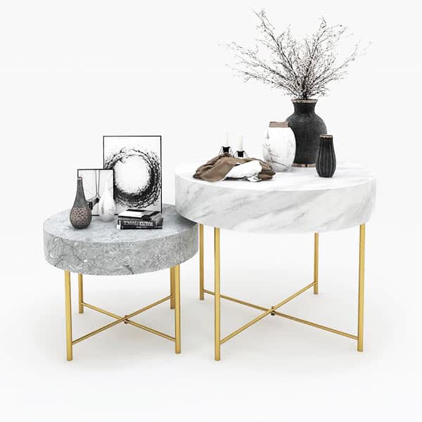マーブルゴールドラウンドテーブル|誉PRINTING