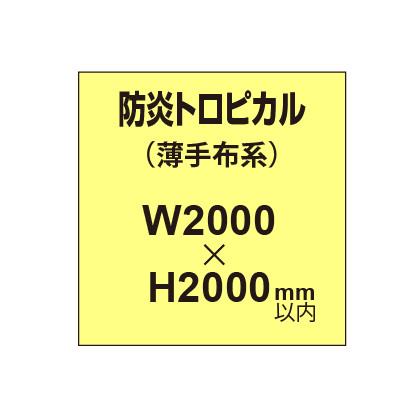防炎トロピカル (薄手布系)【W2000?H2000mm以内】|誉PRINTING
