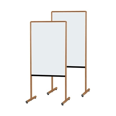 <国産>木目調枠 案内板スチールホワイトボードL(両面)|誉PRINTING