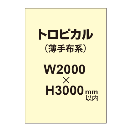 トロピカル (薄手布系)【W2000?H3000mm以内】|誉PRINTING