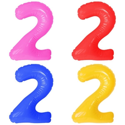 エアポップレターバルーン (ピンク,レッド,ブルー,イエロー,グリーン,オレンジ) 「2」|誉PRINTING