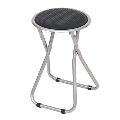 パイプ折りたたみスツール 黒|誉PRINTING