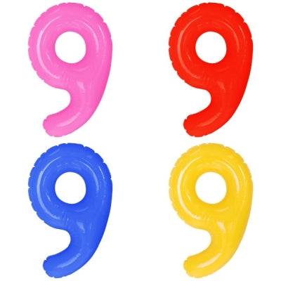 エアポップレターバルーン (ピンク,レッド,ブルー,イエロー,グリーン,オレンジ) 「9」|誉PRINTING