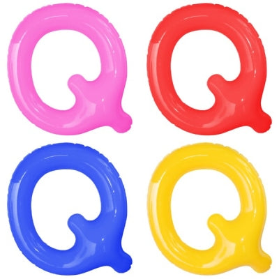 エアポップレターバルーン (ピンク,レッド,ブルー,イエロー,グリーン,オレンジ) 「Q」|誉PRINTING