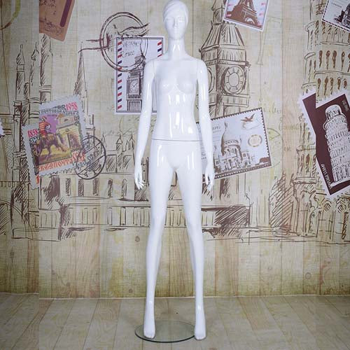 全身 女性リアルマネキン【グロスホワイト】|誉PRINTING