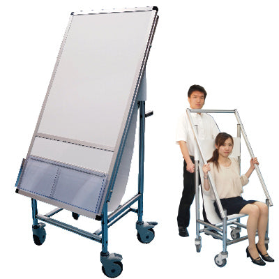 サポートサイン 非常搬送用車いすタイプ ホワイトボード(パネル下部カタログケース付き)|誉PRINTING