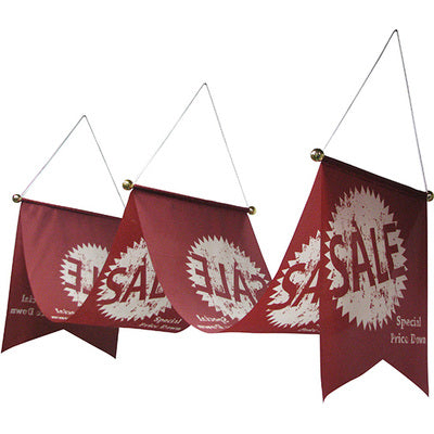 ウェーブペナント-GNB SALE 小豆色文字大|誉PRINTING