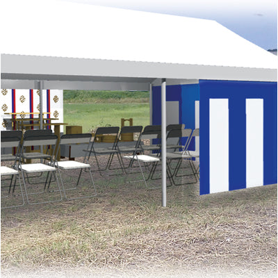 式典幕 紺白幕 トロピカル (縫合せ) 4間 90cm×7.2m-01600107B|誉PRINTING