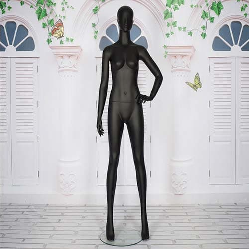 全身 女性リアルマネキン【マットブラック】02|誉PRINTING