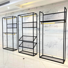 ブラックメタルハンガーラック テーラードスーツ向けカスタマイズ可能