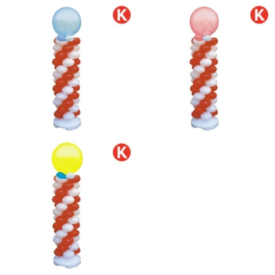 9"クラスタータワーキットK 2レッドx2ホワイトx(Bパールライトブルー,Pパールピンク,Yパールイエロー,Rパールレッド,RHレッド)|誉PRINTING