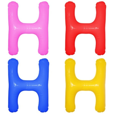 エアポップレターバルーン (ピンク,レッド,ブルー,イエロー,グリーン,オレンジ) 「H」|誉PRINTING