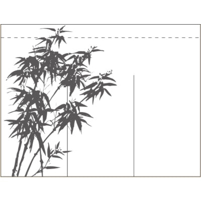のれん-004017014 笹(白地)3巾|誉PRINTING