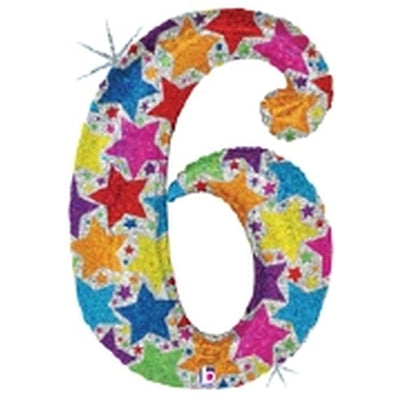 ホログラフィックレターバルーン40”「6」|誉PRINTING
