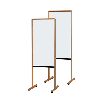 <国産>木目調枠 案内板スチールホワイトボードM(両面)|誉PRINTING