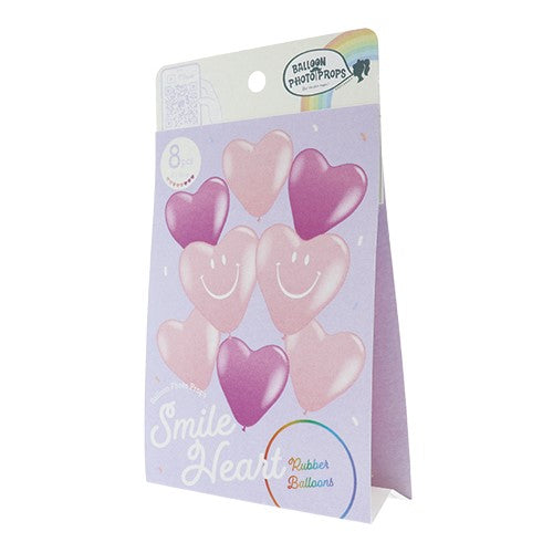 バルーンフォトプロップス 16cmスマイルハートゴム風船|誉PRINTING