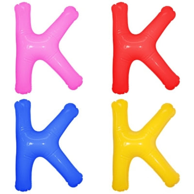 エアポップレターバルーン (ピンク,レッド,ブルー,イエロー,グリーン,オレンジ) 「K」|誉PRINTING