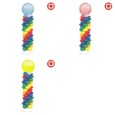 9"クラスタータワーキットO レッドxブルーxイエローxグリーンx(Bパールライトブルー,Pパールピンク,Yパールイエロー,Rパールレッド,RHレッド)|誉PRINTING