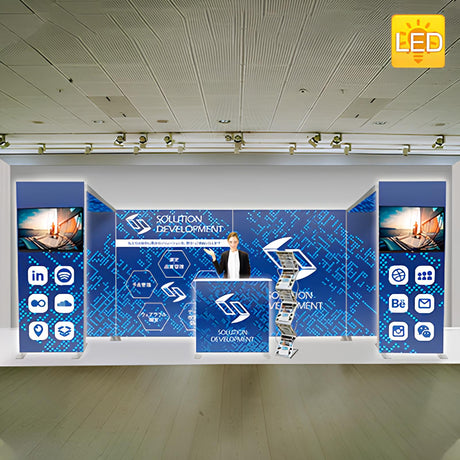 セットディスプレイ セゴLED内照式バックパネル B 【2小間用(3m×6m)】|誉PRINTING