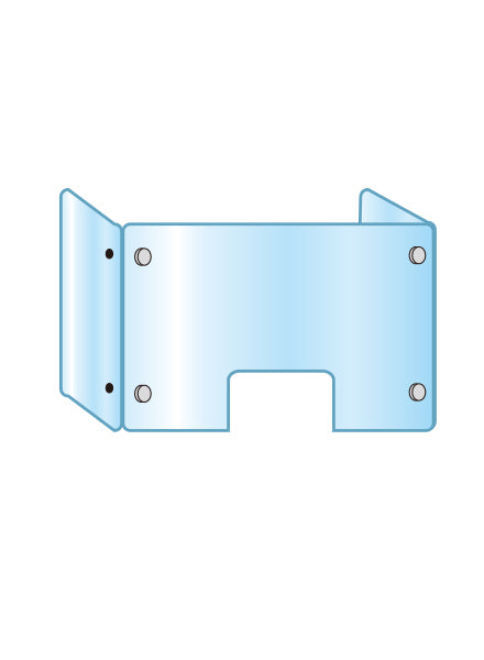 【コロナ対策】透明アクリルパーテーション三面タイプ窓付|誉PRINTING