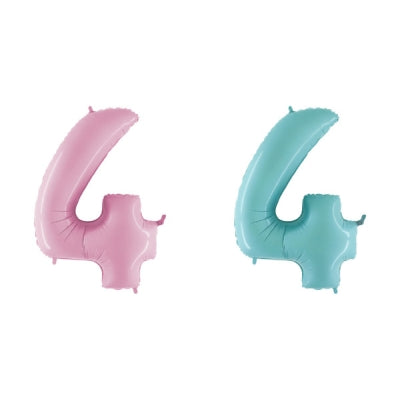 GRB40" ナンバーバルーン (パステルピンク,パステルブルー) 4|誉PRINTING