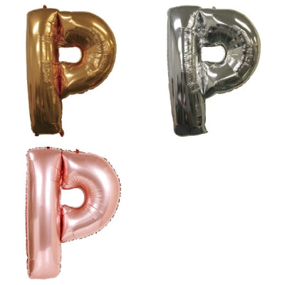 メタリック レターバルーン【P】(ゴールド,シルバー,ローズゴールド)(7",14",40")|誉PRINTING