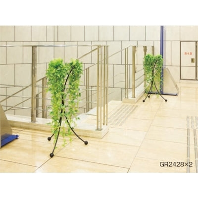 ポールパーテーショングリーン アールポールタイプ|誉PRINTING