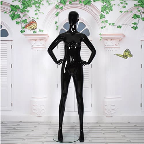 全身 女性リアルマネキン【グロスブラック】|誉PRINTING