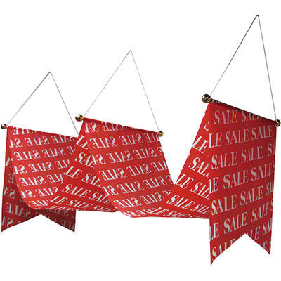 ウェーブペナント-GNB SALE赤 文字小|誉PRINTING