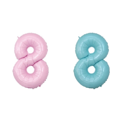 GRB40" ナンバーバルーン (パステルピンク,パステルブルー) 8|誉PRINTING