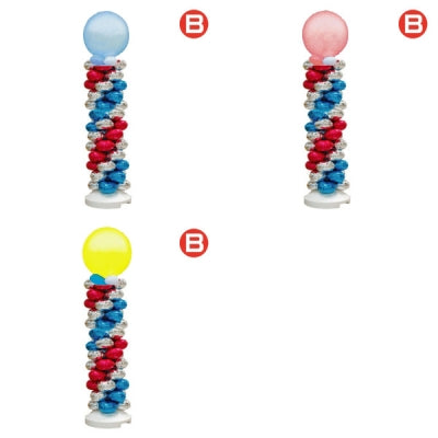 9"クラスタータワーキットB 2MシルバーxMブルーxMレッドx(Bパールライトブルー,Pパールピンク,Yパールイエロー,Rパールレッド,RHレッド)|誉PRINTING