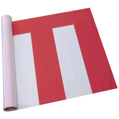 ビニール紅白幕(反売) ポリエチレン 60cm 50m巻-015003003|誉PRINTING