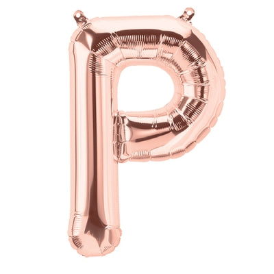 プレミアムレターバルーン (ローズゴールド,ゴールド,シルバー,マゼンタ,ブルー)(16",34")「P」|誉PRINTING