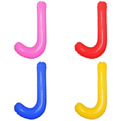 エアポップレターバルーン (ピンク,レッド,ブルー,イエロー,グリーン,オレンジ) 「J」|誉PRINTING