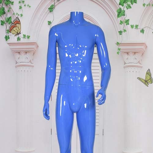 ヘッドレス 男性マネキン【グロスブルー】|誉PRINTING