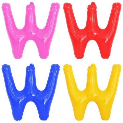 エアポップレターバルーン (ピンク,レッド,ブルー,イエロー,グリーン,オレンジ) 「W」|誉PRINTING