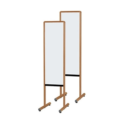 <国産>木目調枠 案内板スチールホワイトボードS(両面)|誉PRINTING